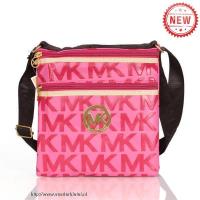 michael kors logo signature groot fuchsia crossbody zakken Tassen 2017 5dlhb929